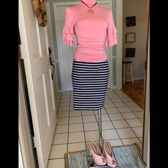 Tops - NEW- Pink Ruffle Top